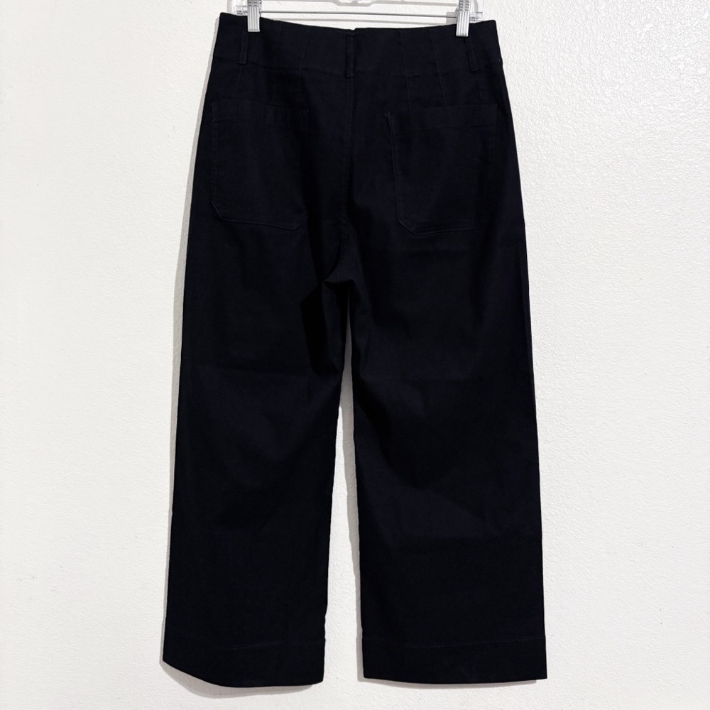 Anthropologie Maeve The Colette Cropped Wide-Leg Pants Magic Fabric in Black - Picture 6 of 11